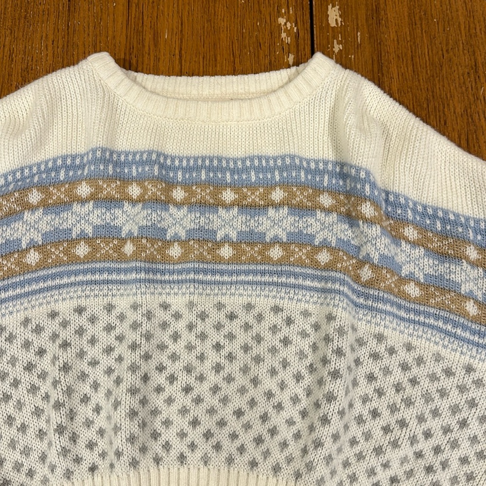 PACSUN L.A. Hearts Snowflake Cropped Sweater